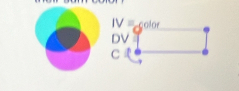 IV= color
DV
C