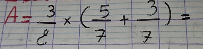 A= 3/2 * ( 5/7 + 3/7 )=