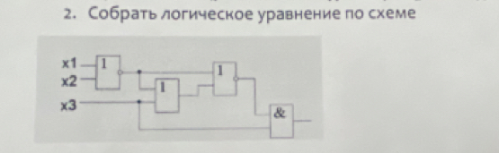 Собрать логическое уравнение по схеме