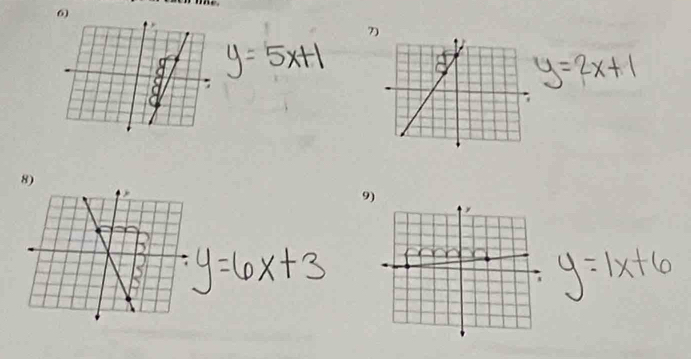 y=5x+1
y=2x+1
:y=6x+3
y=1x+6