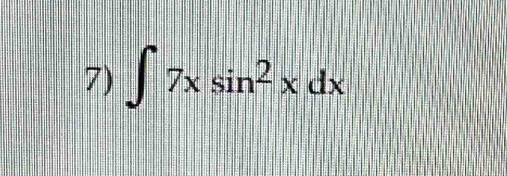 ∈t 7xsin^2xdx