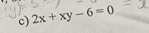 2x+xy-6=0