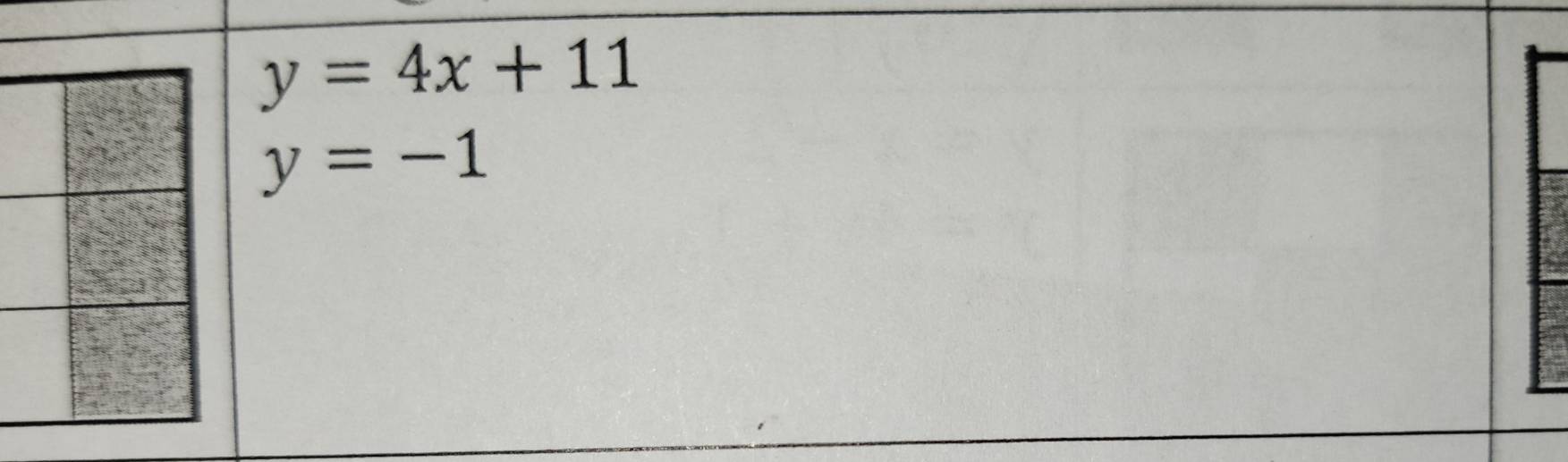 y=4x+11
y=-1