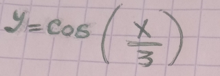 y=cos ( x/3 )