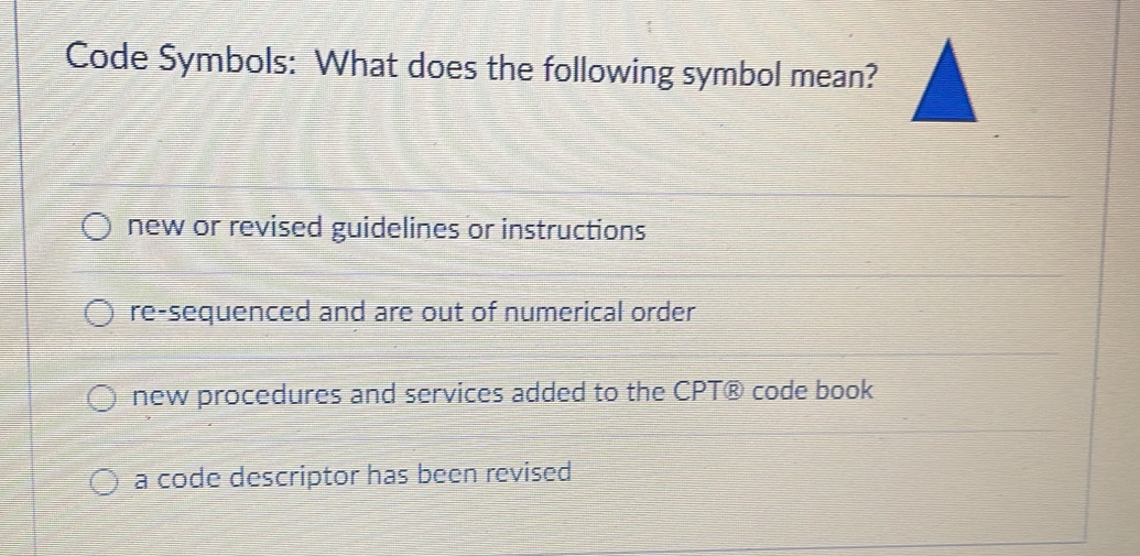 Solved: Code Symbols: What does the following symbol mean? new or ...