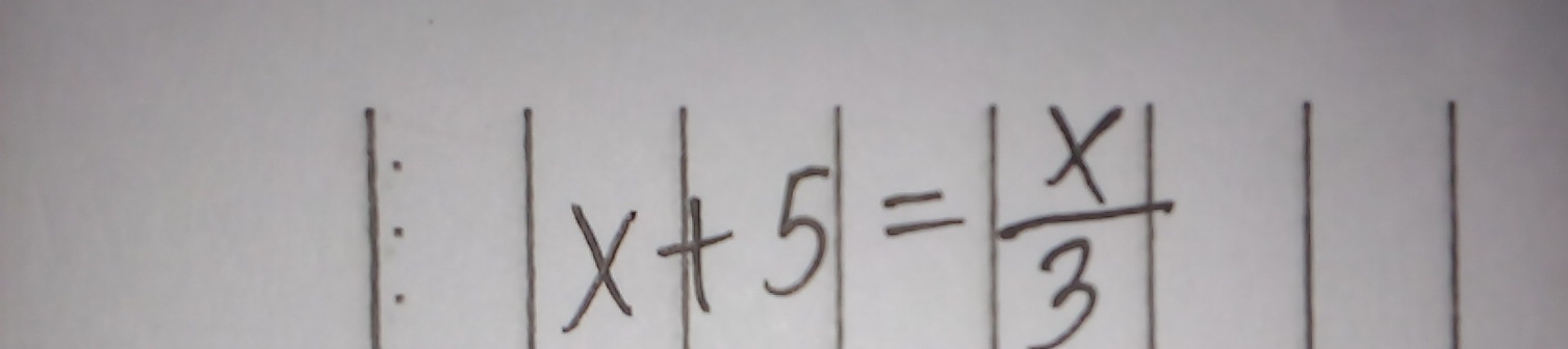 |x+5|= |x|/3 