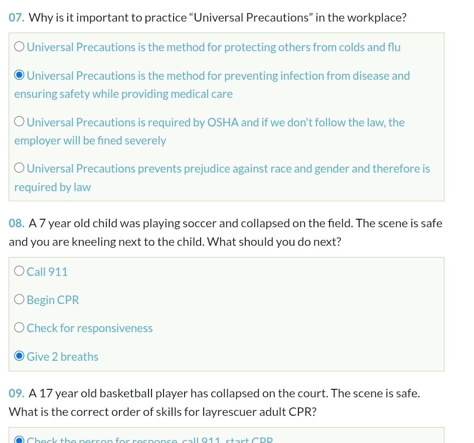 Solved: Why is it important to practice “Universal Precautions” in the ...