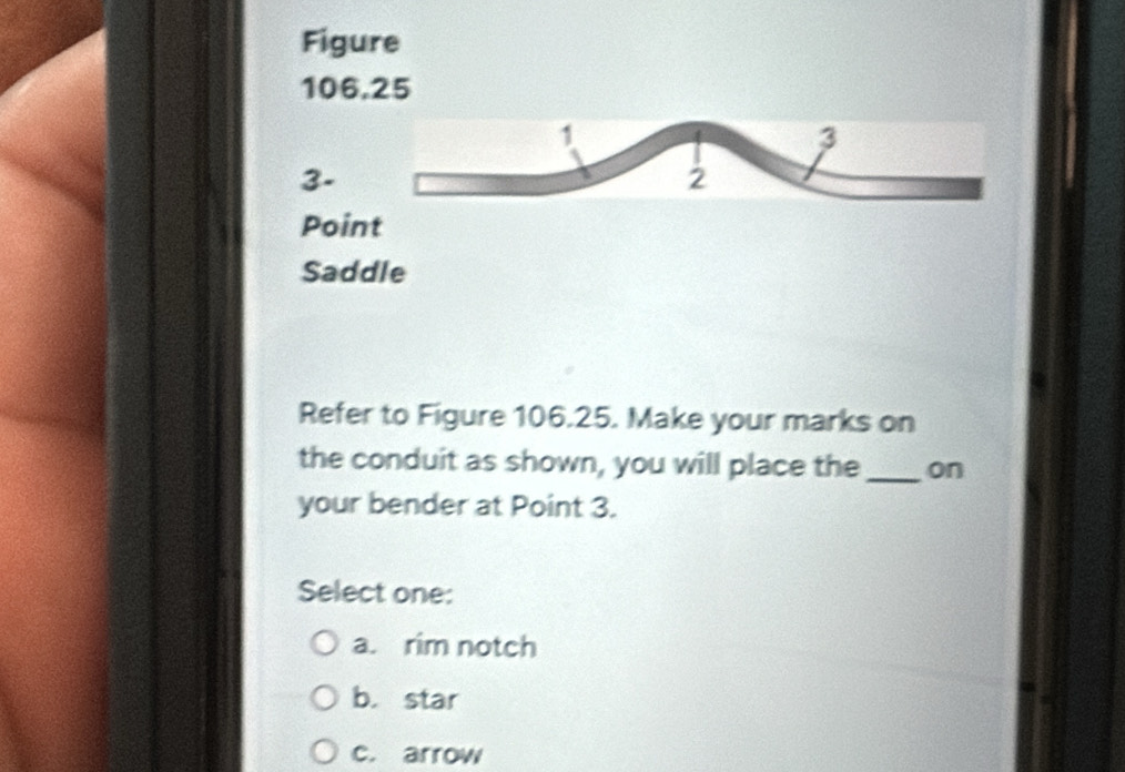 Solved: Refer to Figure 106.25. Make your marks on the conduit as shown ...
