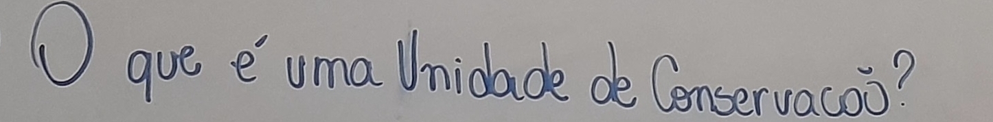 que e uma Unidlade de Conservacos?