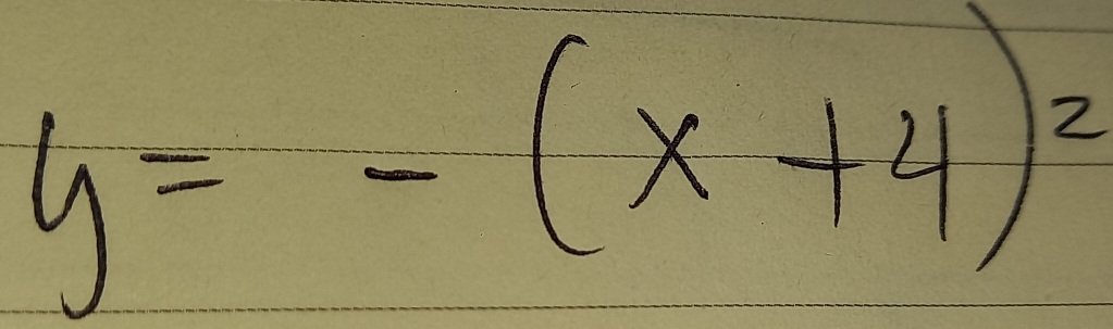 y=-(-x+4)^2