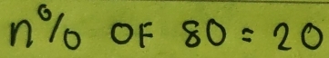 nlo oF 80=20