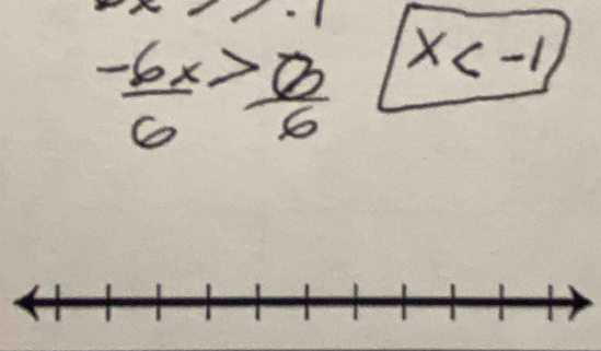 1
 (-6x)/6 > 8/6  x