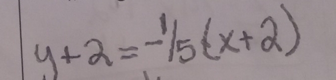 y+2=-^1/_5(x+2)