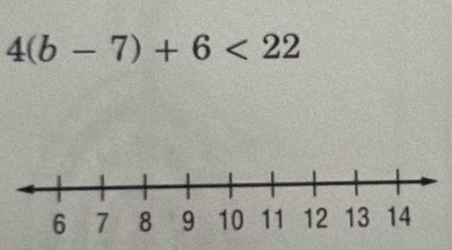4(b-7)+6<22</tex>