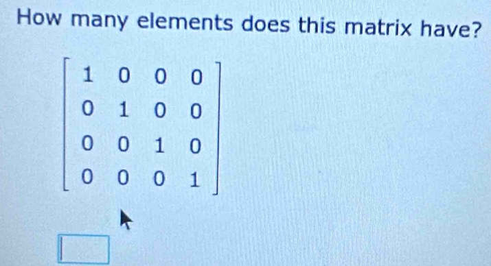 How many elements does this matrix have?