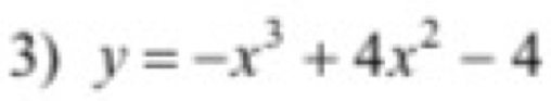 y=-x^3+4x^2-4