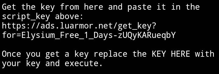 Resolvido:Get the key from here and paste it in the script_key above ...