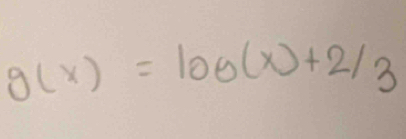 g(x)=log (x)+2/3