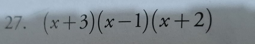 (x+3)(x-1)(x+2)