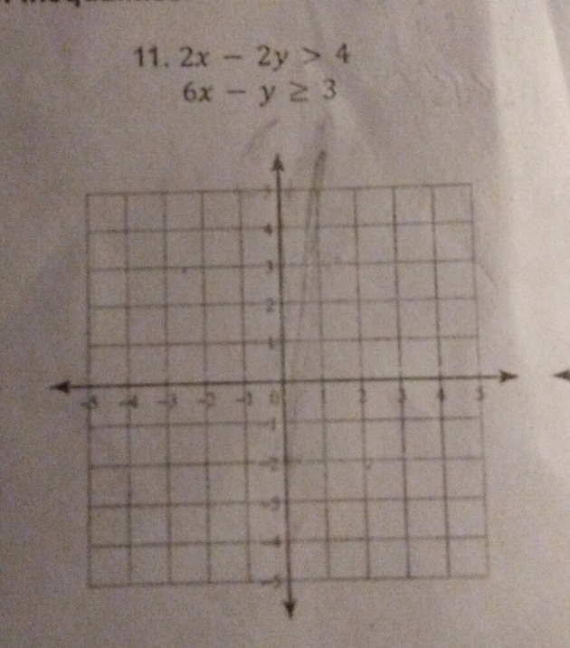 2x-2y>4
6x-y≥ 3