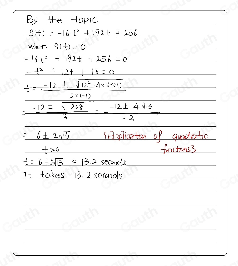 Solved: the problem. 9) An object is propelled vertically upward from ...