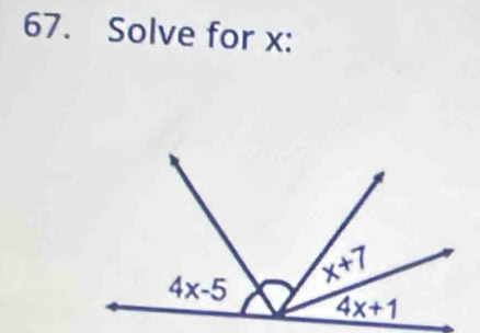 Solve for x: