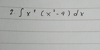 ∈t x^2(x^2-4)dx