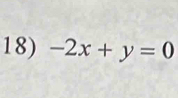 -2x+y=0