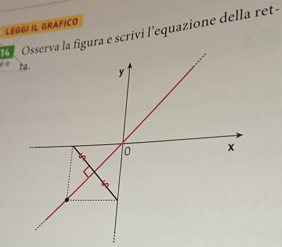 LEGGI IL GRAFICO 
la figura e scrivi l’equazione della ret-