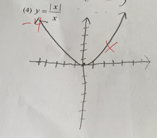 y= |x|/x 