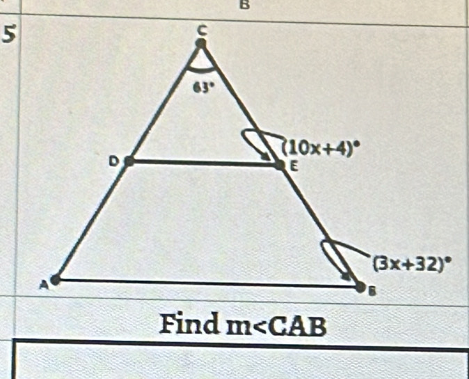 Find m∠ CAB