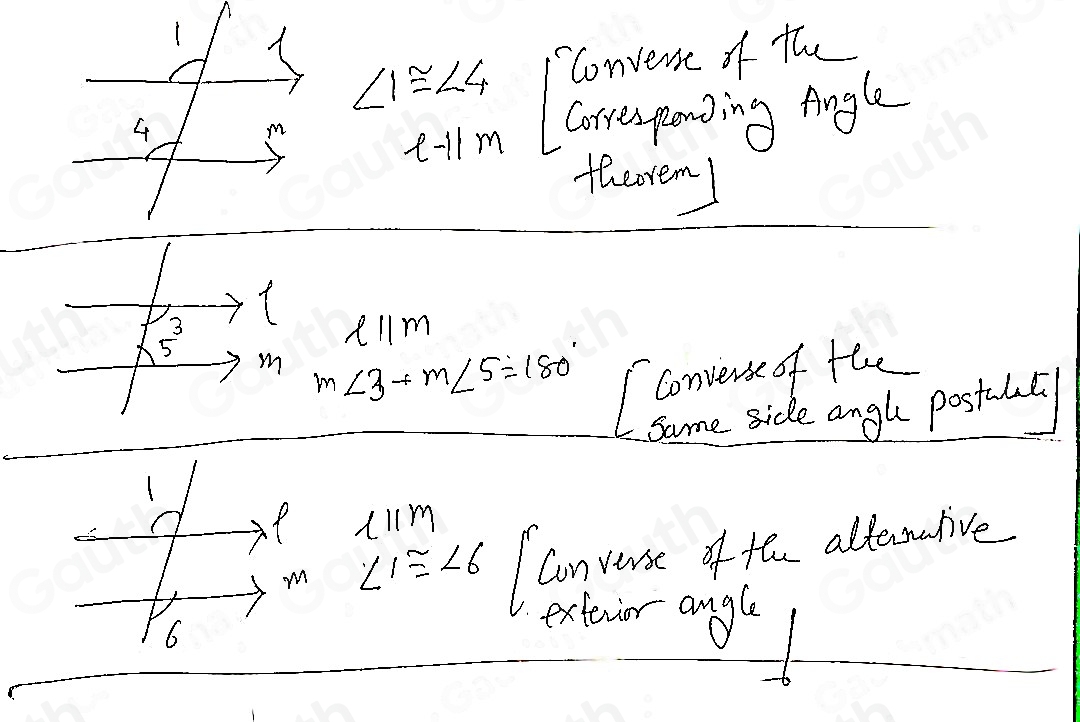 Solved: Match each figure with the statement that proves ?ll m. ∠ 1≌ ∠ ...
