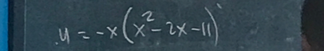 y=-x(x^2-2x-11)