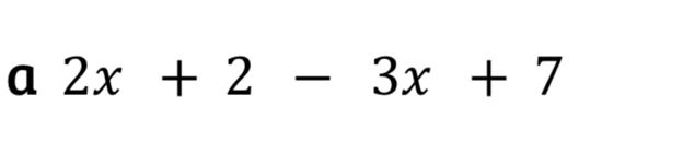 a 2x+2-3x+7