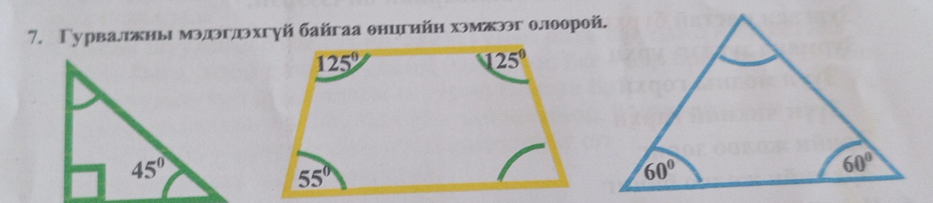 Γурваллжнымэдэгдэхгγй байгаа θнигийη хэмжээг олоорой.