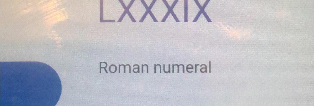 LXXXIX 
Roman numeral