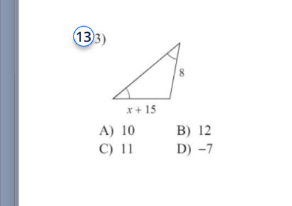 ⑬③3)
A) 10 B) 12
C) 11 D) -7