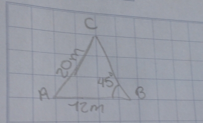 C
81
45°
A
B
12m