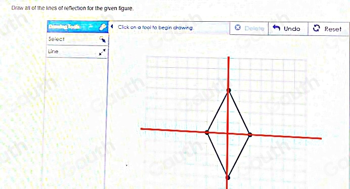 Solved: Draw all of the lines of reflection for the given figure ...