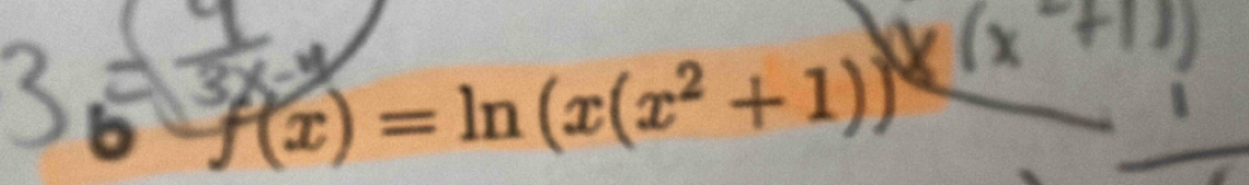 (x)=ln (x(x^2+1))