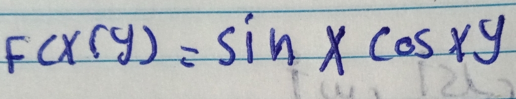 F(x(y)=sin xcos xy