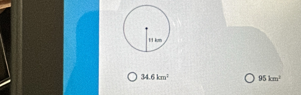 34.6km^2
95km^2