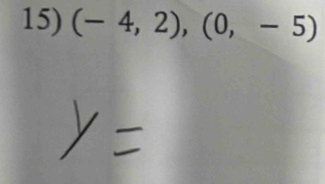 (-4,2), (0,-5)