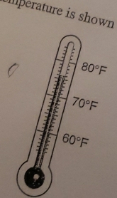 perature is shown
80°F
70°F
60°F