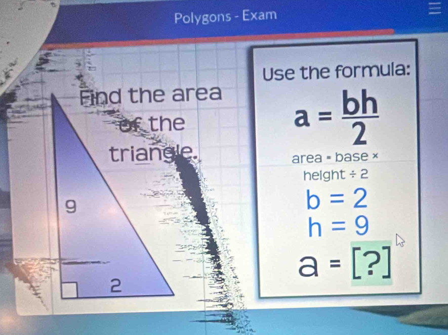 Polygons - Exam
area
e 
le.