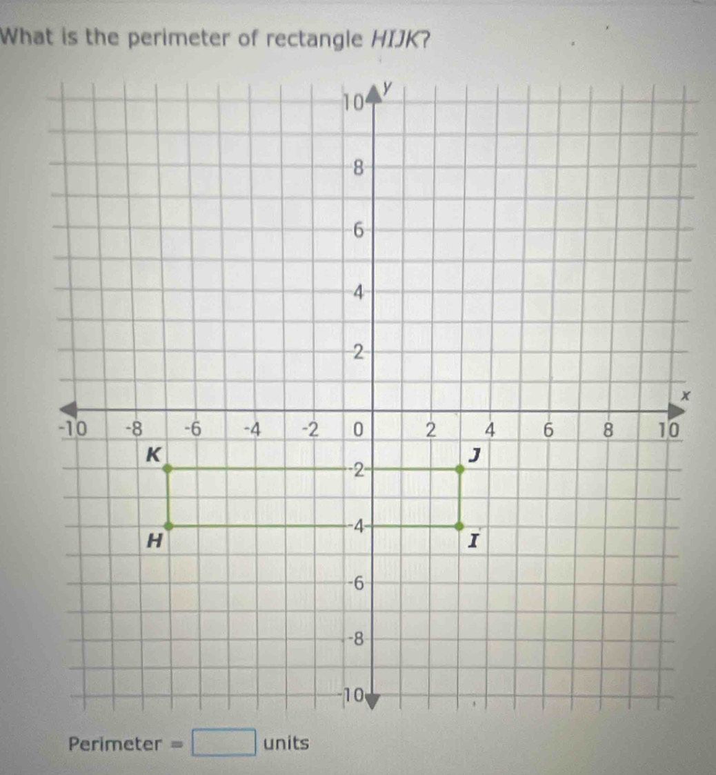 What is the perimeter of rectangle HIJK?