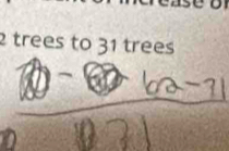 2 trees to 31 trees