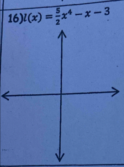 l(x)= 5/2 x^4-x-3