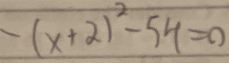 -(x+2)^2-54=0