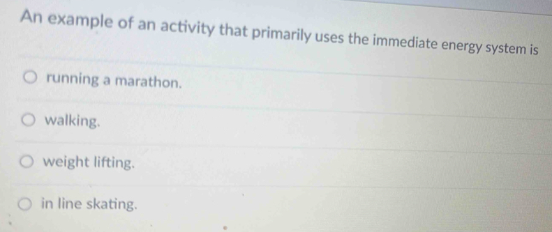 Solved: An example of an activity that primarily uses the immediate ...